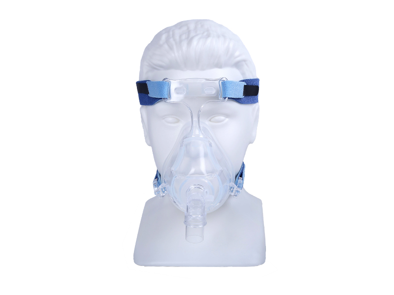 maschera cpap full face riutilizzabile in silicone per apnea notturna 