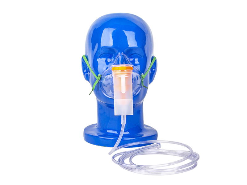 maschera aerosol monouso con nebulizzatore e tubo